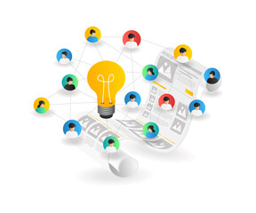 Aufkleber - lot of information ideas with networking