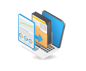 Aufkleber - Analysis computer server data performance