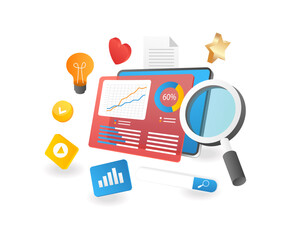 Aufkleber - Management investment business analysis data