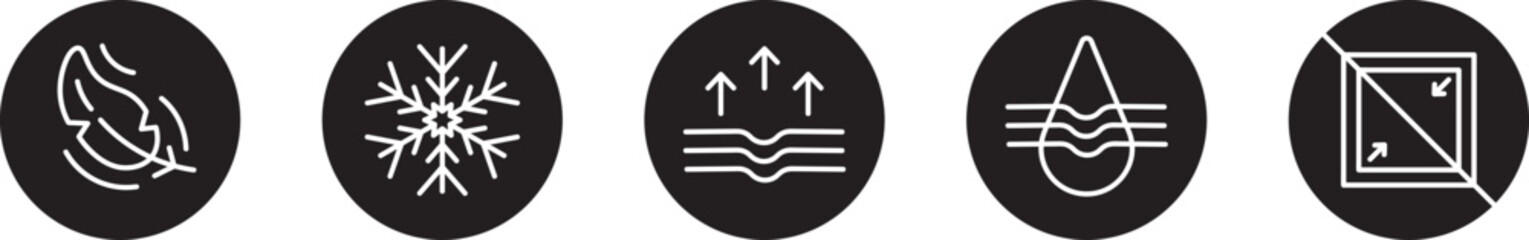 Fabric Specification Vector Icon Set