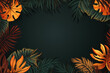 Tropical Plant background with copy space