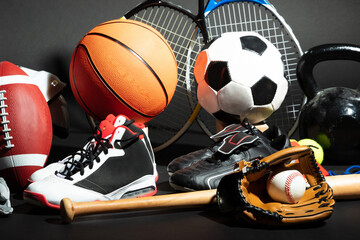  Close-up Of Sport Balls And Equipment