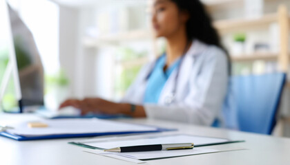 blurry soft focus healthcare-themed background for hospital website or medical facility