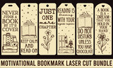 Fototapeta  - motivational bookmark laser cut bundle