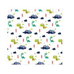 Wall Mural -  dino all over print vector art