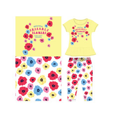 Wall Mural - flower print top with legging