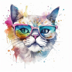 Cute animals generative ai. Cartoon colorful.