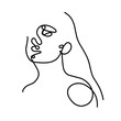 © desain_rifki - Continuous Linear Silhouette of Female Face