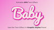Editable EPS Text Effect of Baby for Title and Poster
