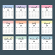 calendar for 2024 starts monday, vector calendar design 2024 year