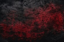 Black And Red Grunge Texture. Scary Red Black