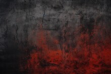 Black And Red Grunge Texture. Scary Red Black