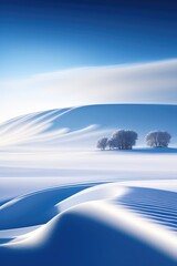 Wall Mural - beautiful snowy winter landscape. ai generated.