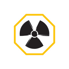 Danger radiation risk symbol