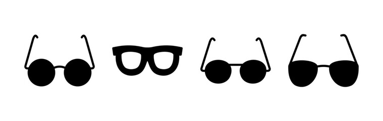 Wall Mural - Glasses icon vector. eye glasses icon. sunglasses