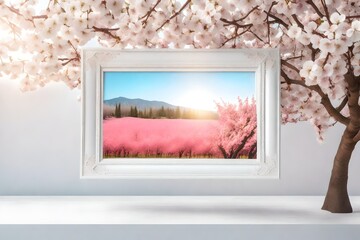 frame with flowers