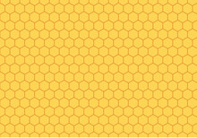 Bee Honeycomb Vector Background Honey Illustration. Beehive Honeycomb Vector Abstract Cartoon Pattern Design