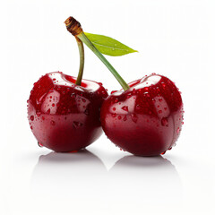 cherry with water drops