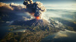 Naturkatastrophe aus der Luft: Impression eines Vulkanausbruchs