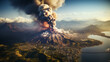 Vulkanausbruch aus der Höhe: Eruption in Vogelperspektive