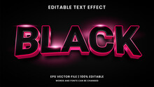 Black Pink 3d Editable Text Effect