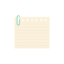 Text Box With Lines And Paper Clip
