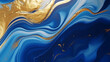 canvas print picture - Abstrakter Hintergrund, dunkelblau, gold Elemente