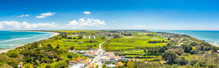 Wall Mural - Panoramic landscape of the Ile de Ré island on a sunny day of summer in France