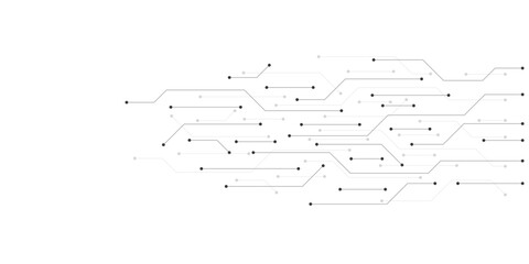 Wall Mural - Circuit board texture with communication technology concept. Creative vector illustration