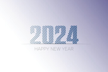 Wall Mural - 2024 new year celebration abstract blue design.