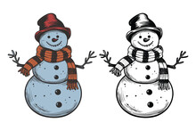 Christmas Abstract Snowman Art Free Stock Photo - Public Domain Pictures