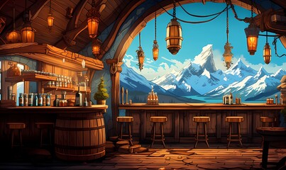 Wall Mural - Oktoberfest background, 
AI generator