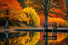 Autumn Landscape With A Lake