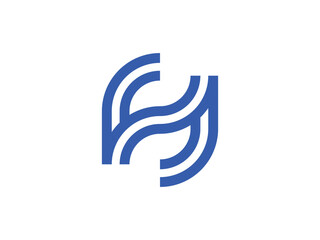 FJ or JF monogram letter logo design. The logo design features a modern and stylish combination of letters F and J.