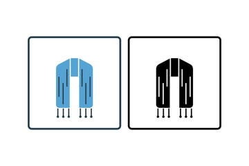 Wall Mural - Scarf Icon. Icon related to clothes. suitable for web site design, app, user interfaces. solid icon style. Simple vector design editable