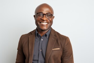 Wall Mural - Portrait of a happy african american man in eyeglasses