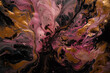 - abstract dark splashes, art deco, pink and gold, 19, generative ai