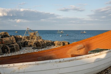 Sticker - Fishing boats at Selsey, West Sussex, United Kingdom.