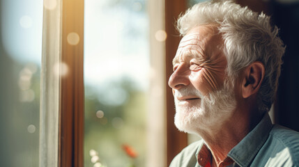 Sticker - Portrait of an elderly man.