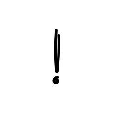 Sticker - hand drawn exclamation mark