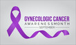 National Gynecologic Cancer Awareness Month vector banner template. Health Care concept of gynecologic, sickness, hope vector illustration idea.