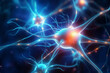 © Ivan - Background from nerve cells or neural networks with cell activity between each other. Neurology and the nervous system. generative ai