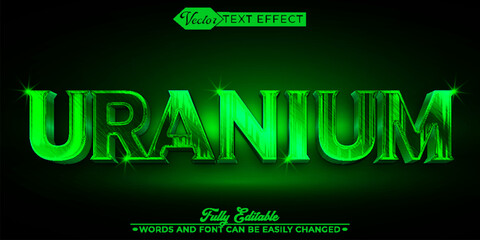 Green Uranium Vector Editable Text Effect Template