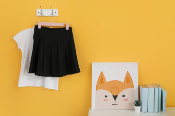 Wall Mural - Stylish school uniform hanging in room