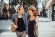 © Geber86 - Young mixed couple walking and exploring the city