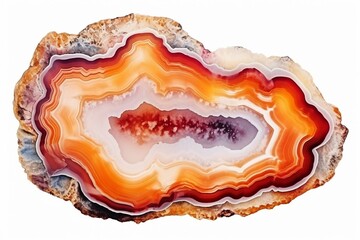 Wall Mural - Generative AI : Bright Agate natural stone isolated