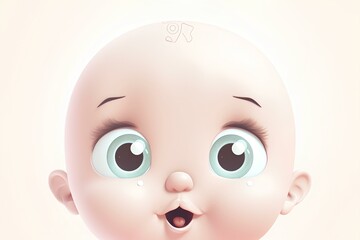 Poster - baby child face made by midjourney