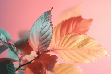 Canvas Print - autumn leaves on the ground made by midjourney