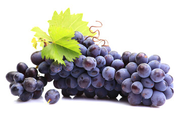 Poster - Bunch of grapes isolated on white