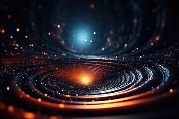 Orbit of Universe colourful abstract background. Generative AI